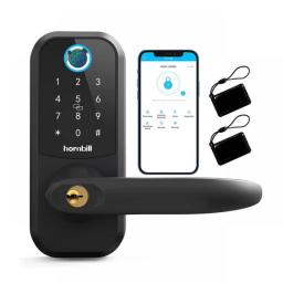 Hornbill Bluetooth Electronic Biometric Fingerprint Smart Door Lock Handle Locks Keyless Entry Smart Home Security Protection