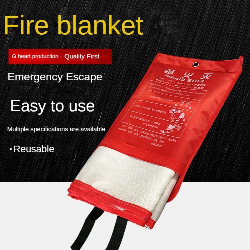 VITCOCO 1.2*1.2M Fire Fighting Blanket Fiber Escape Blanket Necessary Fire Blanket for Kitchen Compartment Heat Resistant Flame