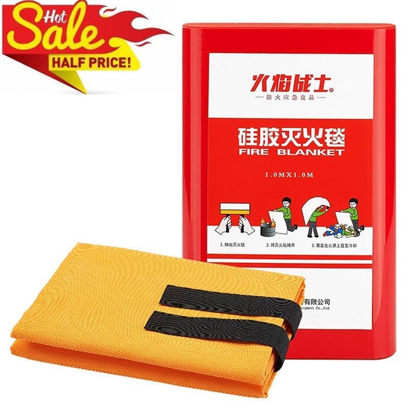 VITCOCO New Silica Gel 100 * 100cm Fire Blanket Fire Blanket Household Kitchen Fire Fighting Appliances Fire Emergency