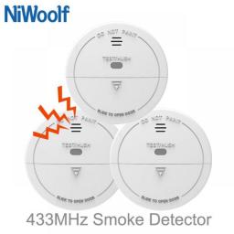 433MHz Smoke Detector Sound Alarm Wireless Fire Sensor 3 Pieces For Our Smart Home Security Alarm System