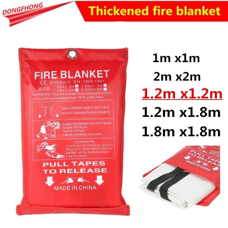1.2Mx1.2M Sealed Fire Blanket Home Safety Fighting Fire Extinguisher Tent Boat Emergency Survival Fire Shelter Safety Cover