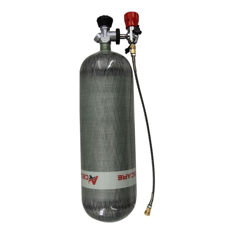 Acecare 9L CE Air Tank 30mpa/300bar/4500psi Carbon Fiber Cylinder and Valve With Filling Station for Diving