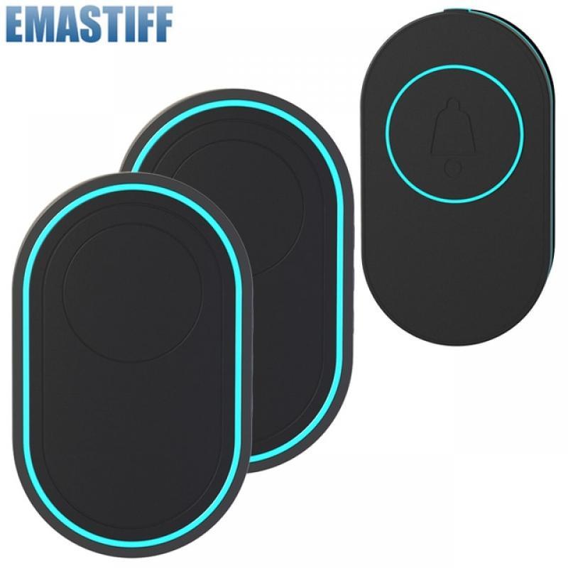 eMastiff Wireless Doorbell 39 Music LED Flash Security Alarm Outdoor IP65 Waterproof Smart Home Intelligent Door Bell Chime Kit