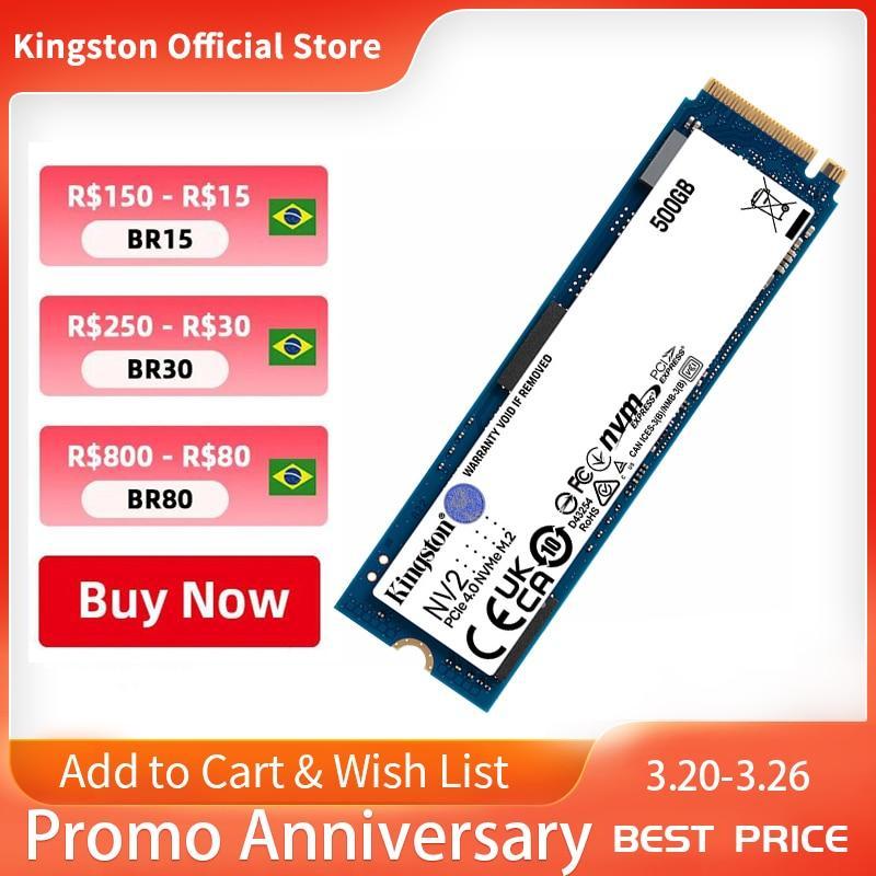 Kingston SSD M.2 2280 KC2500 NVMe PCIe 250gb 500gb 1tb 2tb Solid State Hard Disk m2 ssd for Desktop and High-Performance PCs