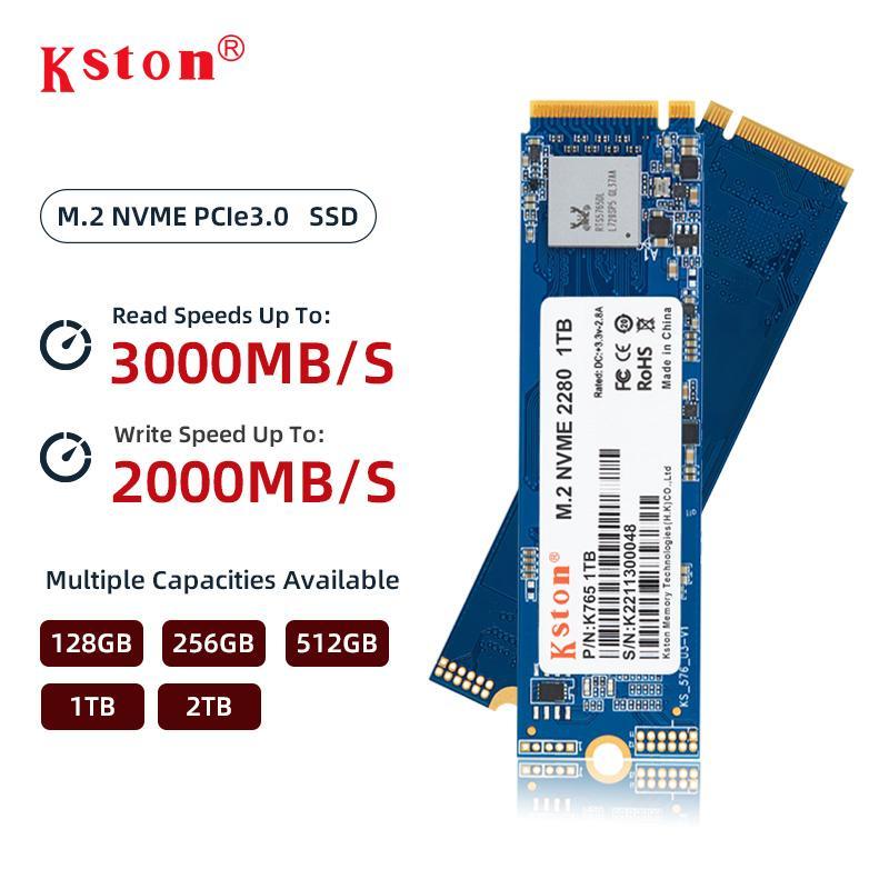 Kston M.2 PCIE NVMe SSD 128GB 256GB 512GB 1TB 2TB Solid State Disk SSD M2 Internal Hard Drive HDD For Laptop Tablets Desktop