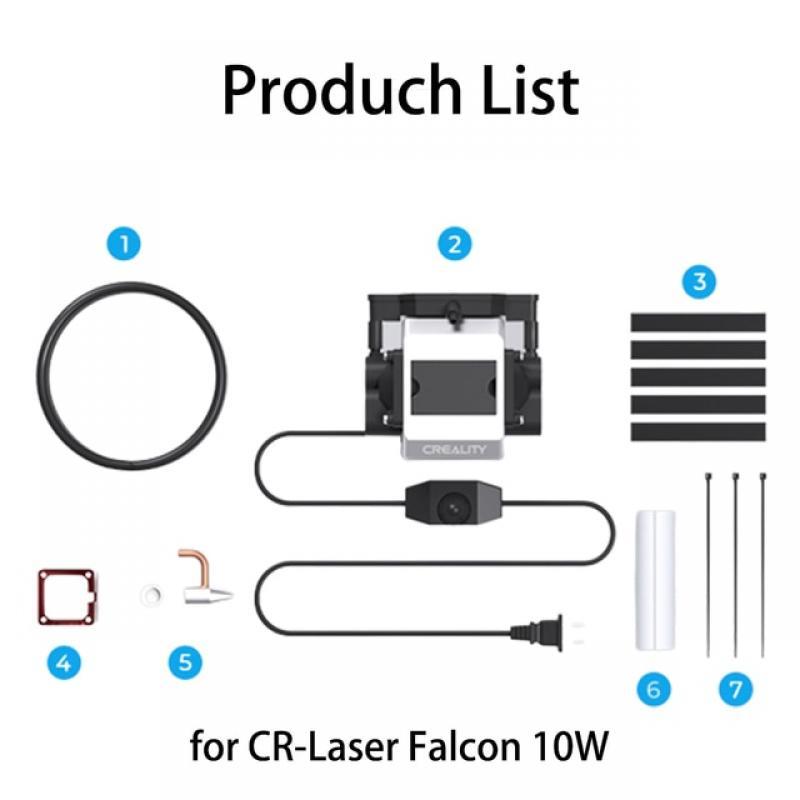 Creality CR-Laser Falcon 10W Air Assist Kit Upgrade Accessories Package Strong Airflow Blows Away Hot Soot Neat Work Low Noise