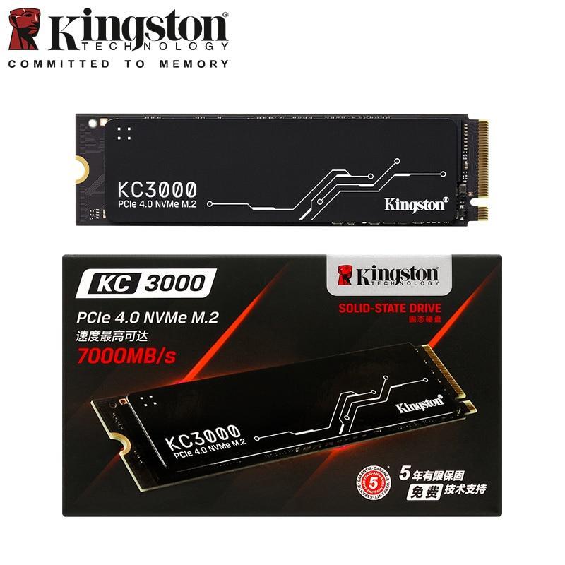 Kingston KC3000 SSD PCIe 4.0 NVMe M.2 Solid State Drive 512GB 1024GB 2048GB Up to 7000MB/s read Internal SSD for Desktop Laptop