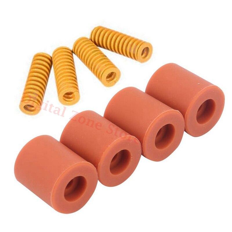 4Pcs 18mm Reduce Shaking Silicone Hot Bed Leveling Column Platform Leveler & 4Pcs 8*20mm Compression Spring 3D Printer Parts