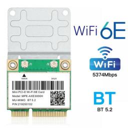 WiFi 6E 5374Mbps AX210 Wireless Mini PCI-E WiFi Card For Bluetooth 5.2 802.11AX 2.4G/5G/6Ghz Wlan Network Card Adapter For Win10