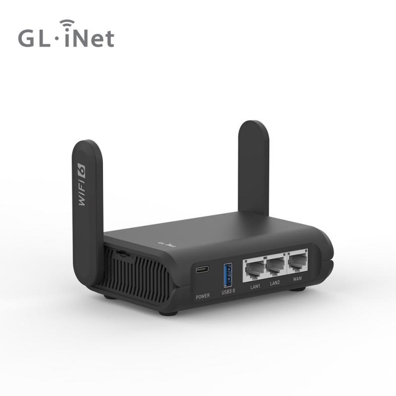 GL.iNet GL-AXT1800 (Slate AX) Pocket-Sized Wi-Fi 6 Gigabit Travel Router, Extender/Repeater for Hotel&Public Network, VPN Client