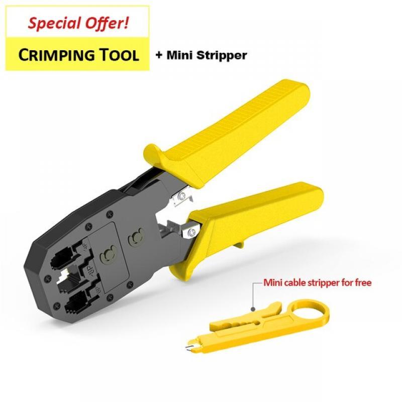 Network Multifunction Modular Crimping Tool For RJ11 RJ12 RJ45 4P2C 4P4C 6P4C 6P6C 8P8C Modular Plugs  Incl. Stripper Cutter