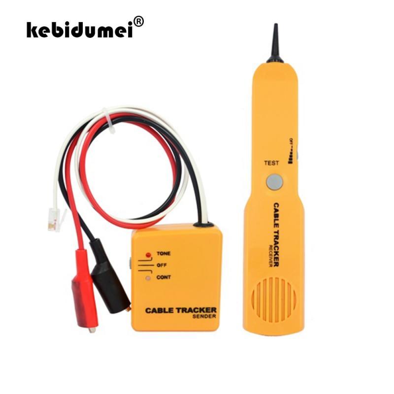 kebidumei Handheld Telephone Cable Tracker Phone Wire Detector RJ11 Line Cord Tester Tool Kit Tone Tracer Receiver