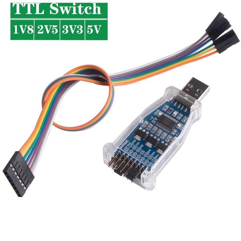 FTDI USB to 1.8V 2.5V 3.3V 5V TTL UART Switch Serial Adapter Module Support Win7/8/10/Android/Mac os