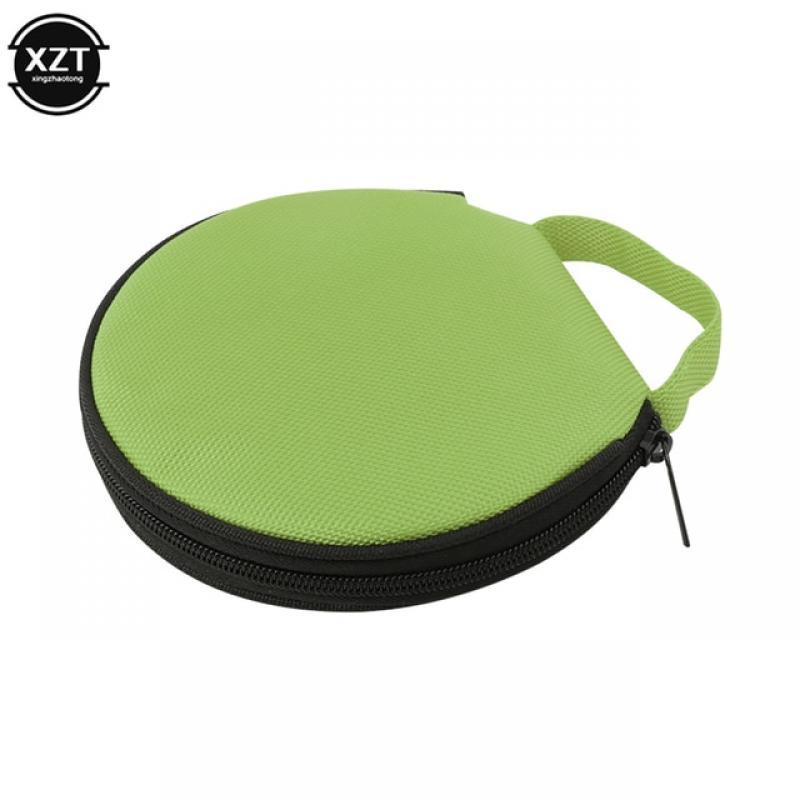 Portable CD DVD Case 20P Capacity Oxford Cloth CD Storage Bag Round Holder with Zipper for Home Car CD Box Bag