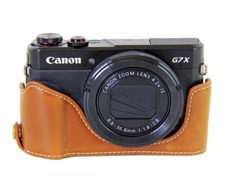 New Leather Camera Video Case For Canon Powershot G7XII  G7X mark 2 G7X II G7X2 Pu Leather Camera Half Case Set Bottom Cover