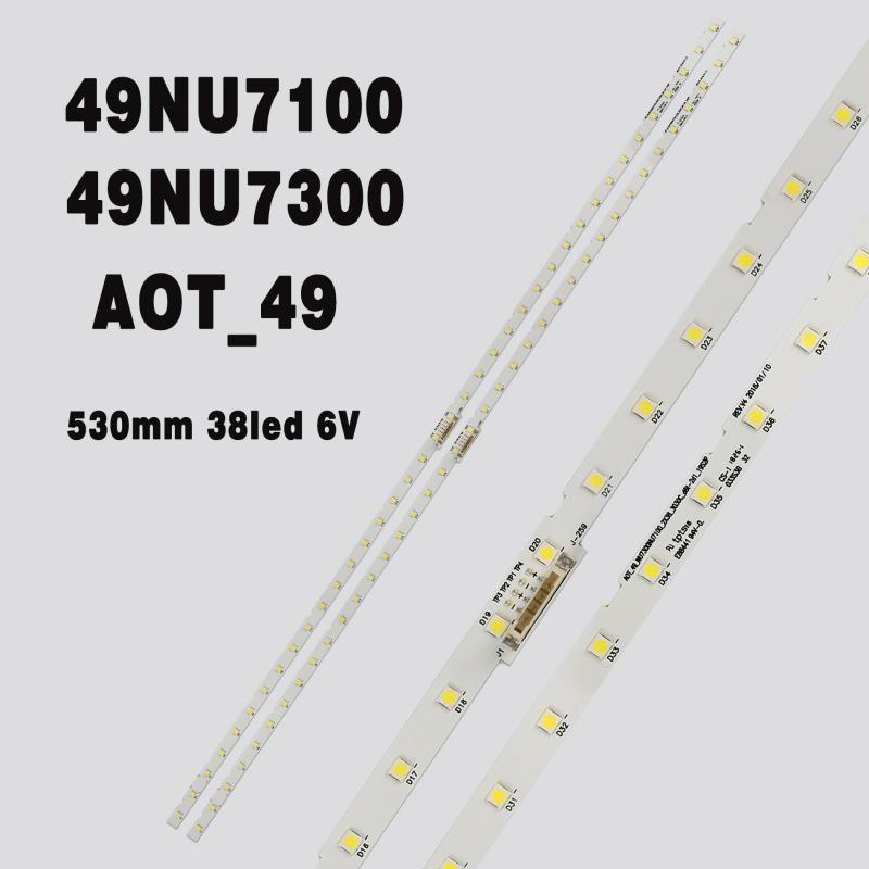 75kits LED Backlight Strip for Samsung UE49NU7100 UN49NU7100AG UN49NU7100G AOT_49_NU7300_NU7100 UN49NU7300 UE49NU7300U