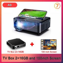 Polaring A9 1080P 4K 15000 Lumens HD Digital Projector Video Projetor Home Cinema Office Proyector Outdoor Camping Projectors