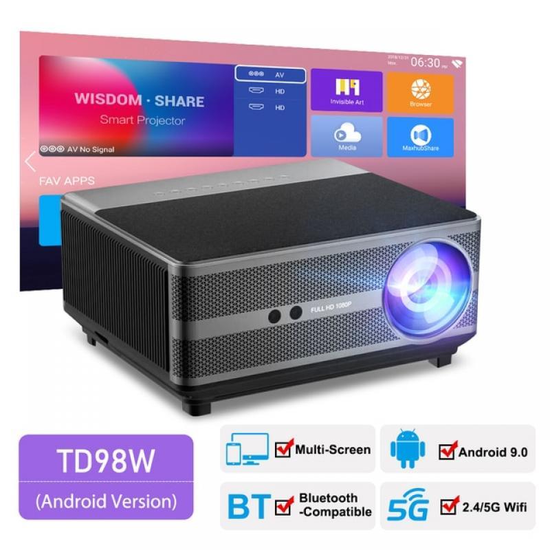 ThundeaL Full HD 1080P Projector TD98 WiFi LED 2K 4K Video Movie Smart TD98W Android Projector PK DLP Home Theater Cinema Beamer