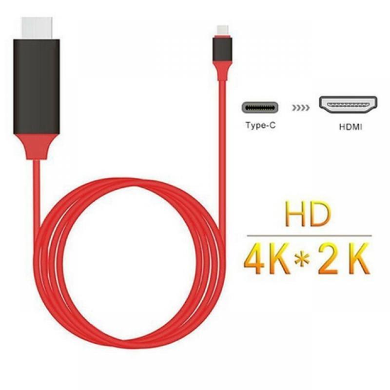 4K 1080P USB 3.1 Type C to HDMI-compatible Adapter Cable USB-C Cable Cable for Macbook Pro ChromeBook Pixel HDTV TV cable