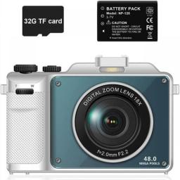 Dual Lens Digital Photo Camera For Selfie 4K Photography Camcorder DIY Frame Beginner Vlog Video Recorder 18X Live Stream Webcam