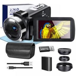 G-Anica 2.7K Video Camera 42MP Digital Camera Vlogging Camera For 3.0inch Flip Screen Camcorder With Remote Control