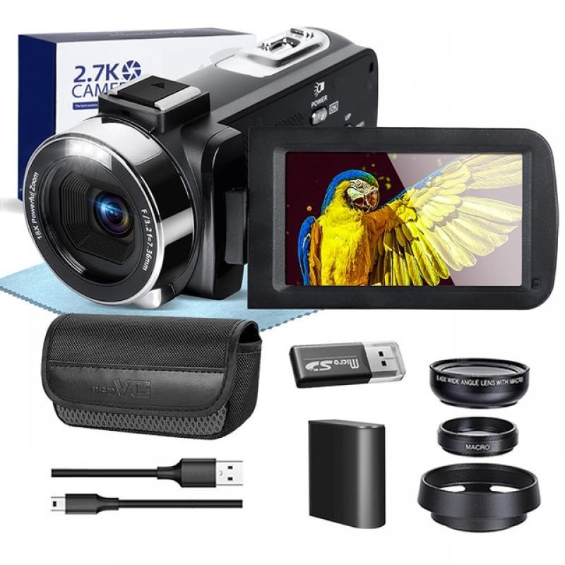 G-Anica 2.7K Video Camera 42MP Digital Camera Vlogging Camera for 3.0inch Flip Screen Camcorder with Remote Control