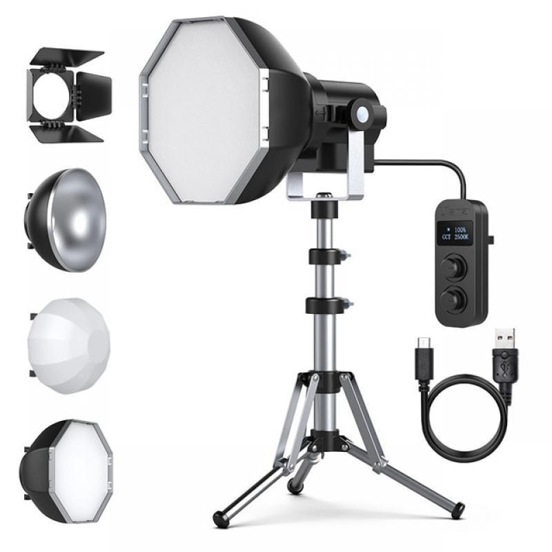 Ulanzi Mini Microphotography Fill Light Kit 2500K-10000K COB Light with Spotlight Attachment for Small Space Figure Photography