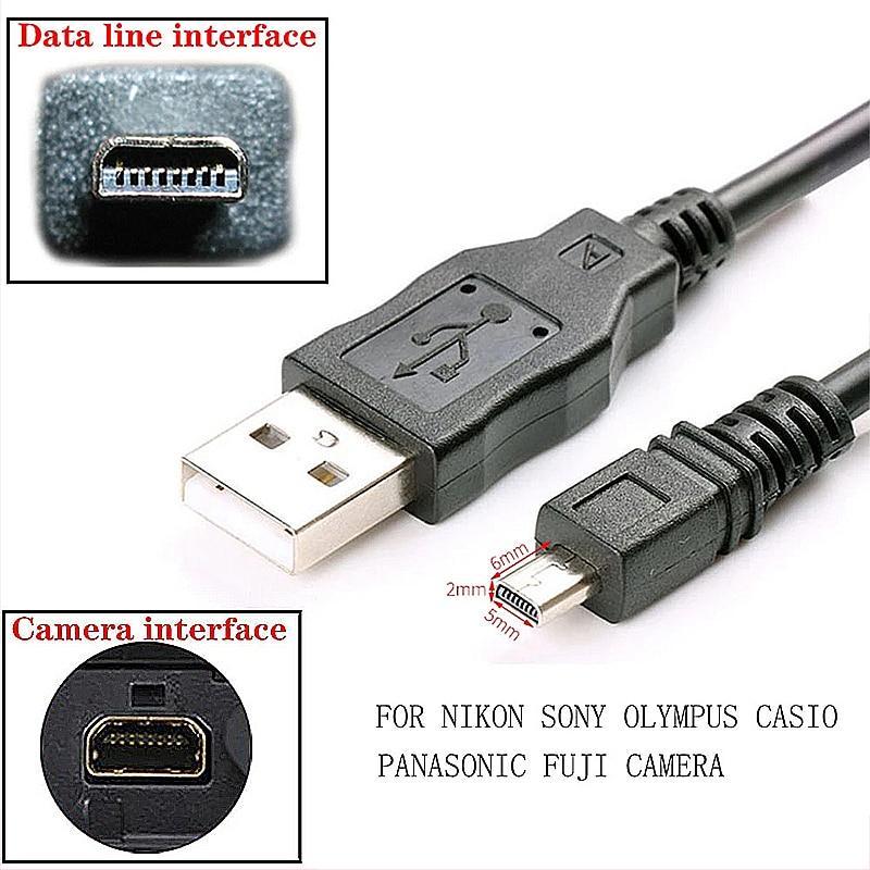 UC-E6 Digital Camera USB Data Cable Mini 8 Pin  for Nikon CoolPix Fuji Panasonic Olympus Sony 1M 1.5M