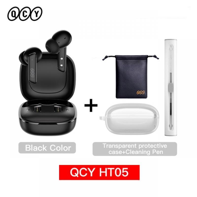 QCY HT05 ANC Wireless Earphone 40dB Noise Cancelling Bluetooth 5.2 Headphone 6 Mic ENC HD Call TWS Earbuds Transparency Mode