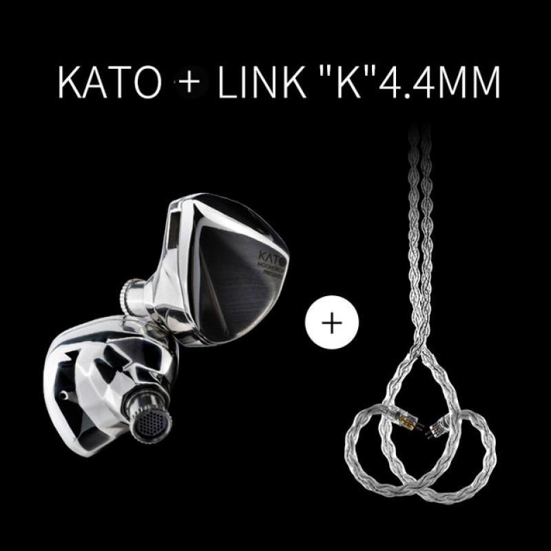 MoonDrop KATO HIFI Earphone 10mm DLC Diaphragm Dynamic In-ear Monitor IEM 0.78mm Detachable Cable Earbuds with 4pair Sound Tubes