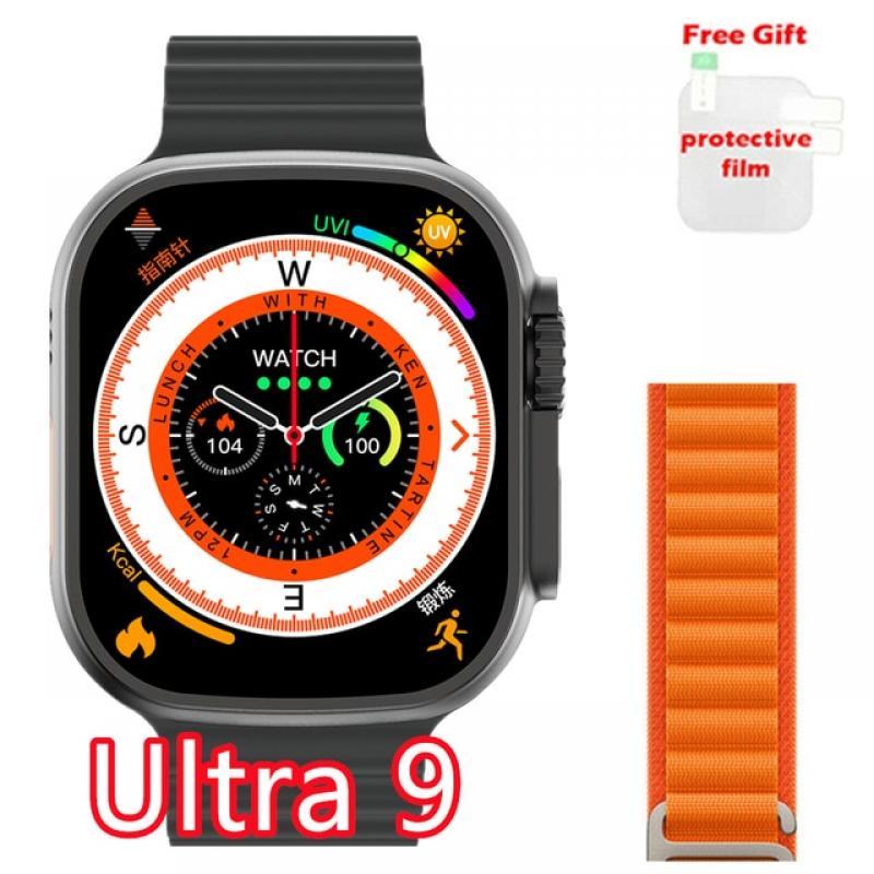 Ultra 9 450mAh Smart Watch Bluetooth Call Microwear Series 9 Compass 2.2" IP68 49mm NFC GPS Track Men Sports Ultra9 Smartwatch