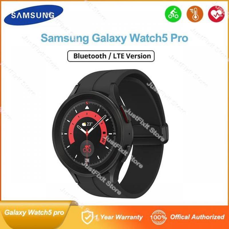 SAMSUNG Galaxy Watch 5 Pro 45mm Bluetooth/LTE Smartwatch  Health, Fitness and Sleep Tracker, Improved Battery GPS Route Tracking