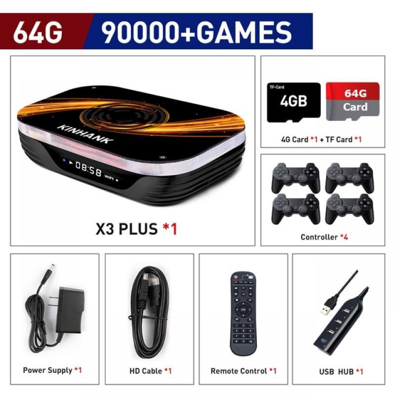 Super Console x3 Plus Retro Video Game Console with 114000 Classic Games For PSP/PS1/SS/N64/DC.Three System All In One