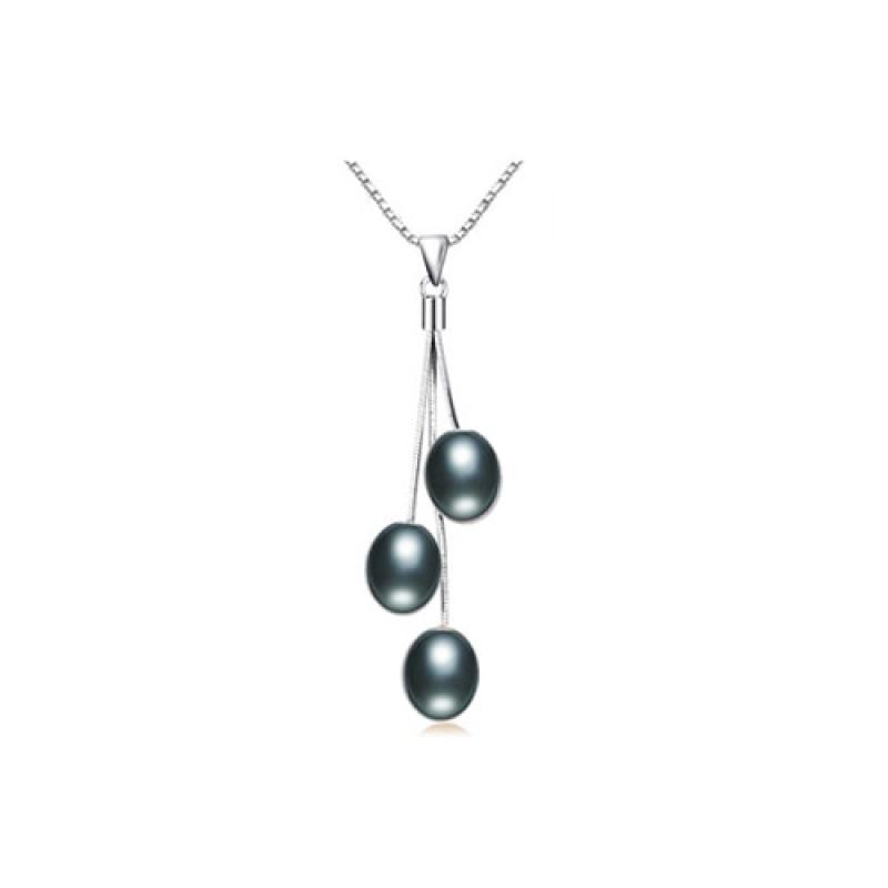 ZHBORUINI 2021 Fashion Pearl Necklace Pearl Jewelry Multicolour Natural Pearl Pendant 925 Sterling Silver Jewelry For Women Gift