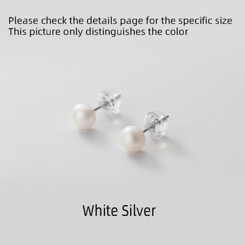 La Monada Real Pearl Stud Earrings For Women 925 Silver Earrings Small Freshwater Natural Pearl Earrings Stud Silver 925 Girls