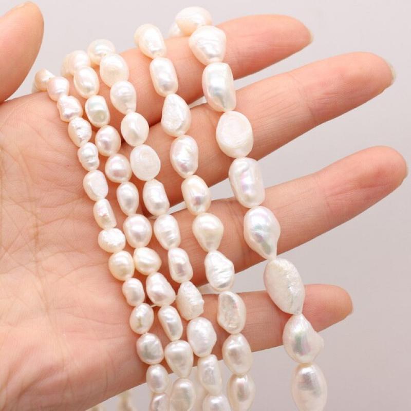 100% Natural Freshwater Pearl Beads Grey Black White Fine Irregular Pearls for Jewelry Making DIY Bracelet Necklace Earrings