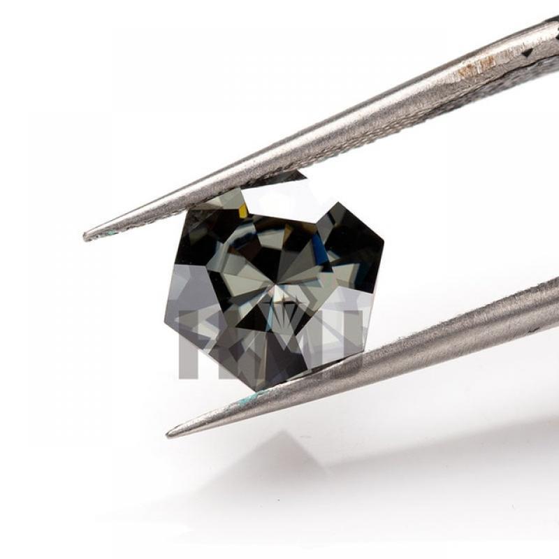 Moissanite Stone Hexagon Cut VVS1 Gray Color Loose Lab Grown Diamond with GRA Certificate Gemstones Wholesale