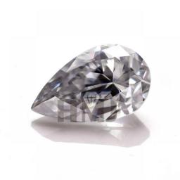 Moissanite Stone Pear Cut VVS1 Gray Color Loose Lab Grown Diamond With GRA Certificate Gemstones Wholesale