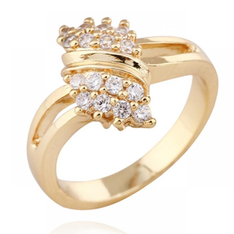 100% 14K Gold Diamond Charm Lady Rings for Women Bohemia Engagement Irregular Aros Mujer Oreja 14 K Gold Jewelry