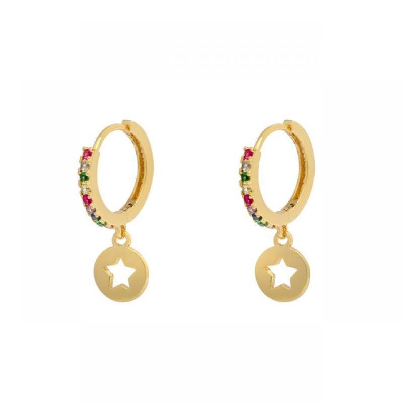 BOKAO 2021 Trend Earrings For Women Earrings Silver 925 Cross Star Drop Earring Piercing Jewelry Bijoux Femme Cartilage  Серьги