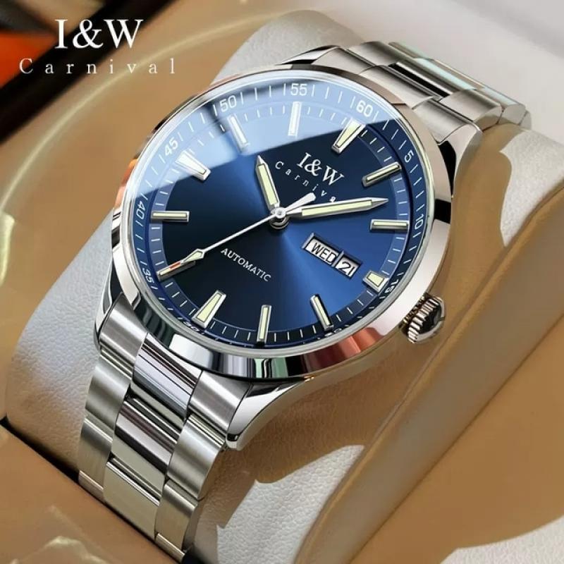 CARNIVAL Brand Mechanical Watch Luxury Sapphire Calendar MIYOTA Movement Automatic Wristwatches Waterproof for Men Montre Homme