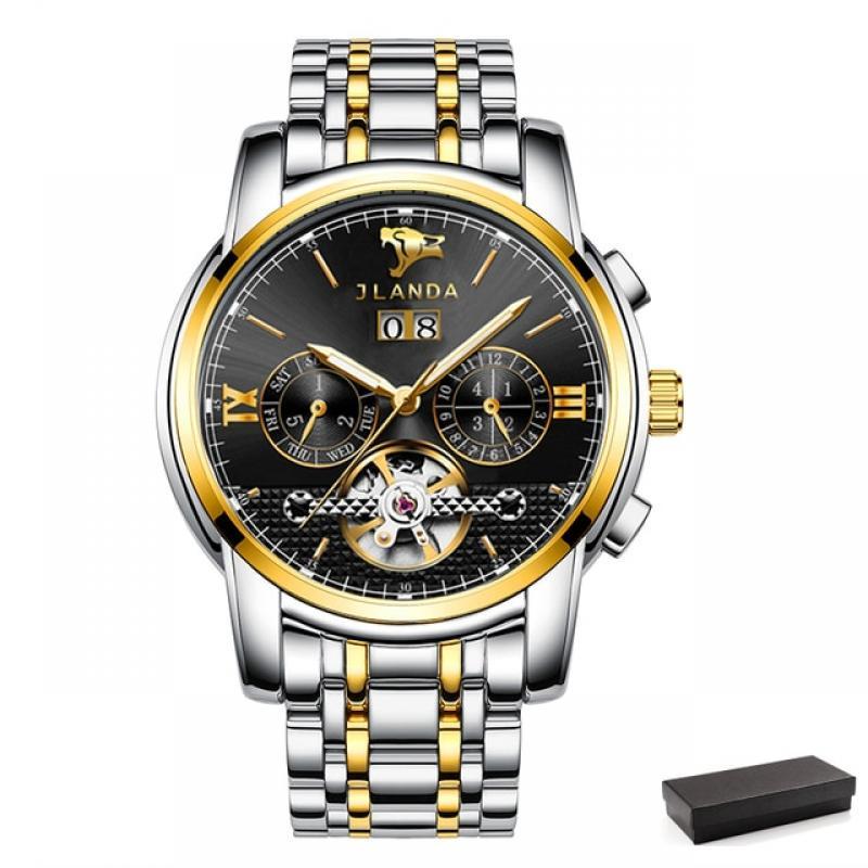 Military Watch For Men Skeleton Automatic Mechanical Wrist Watches Top Brand Luxury Multifunctional Leather Relogio Masculino