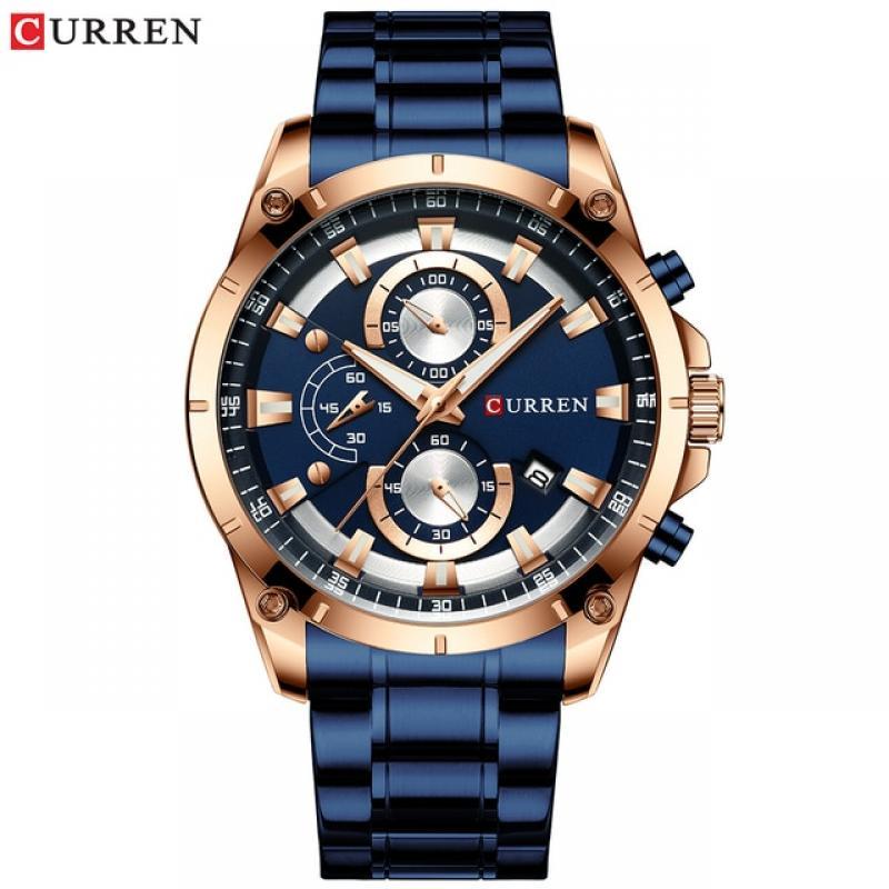 CURREN Mens Watches Fashion Top Brand Luxury Business Automatic Date Watch Men Casual Waterproof Watch Relogio Masculino+Box