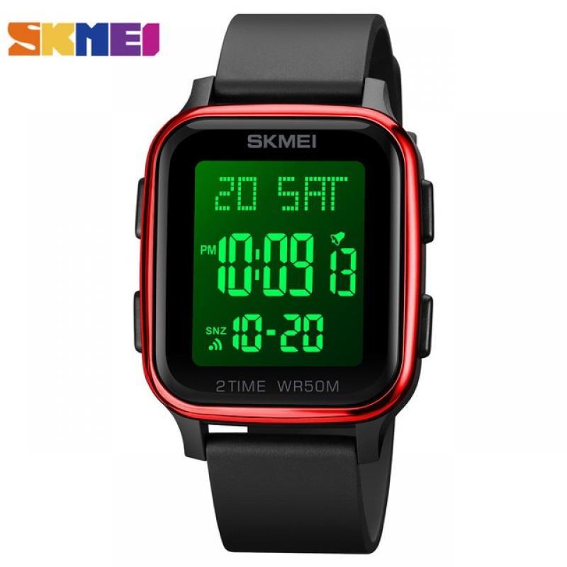SKMEI Mens 5Bar Waterproof Calendar Countdown Electronic Wristwatches Clock reloj hombre Fashion LED Light Digital Watch
