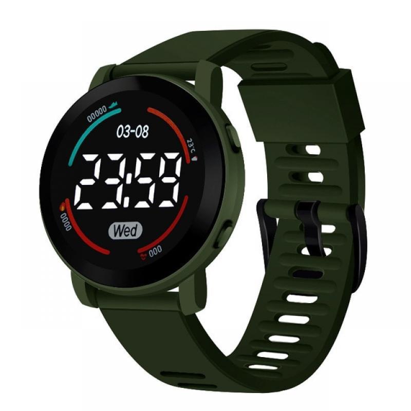 Juvenile Multifunctional Electronic Watch Sports Waterproof Fall Proof Ultra Clear Round Screen Kid LED Digital Clock