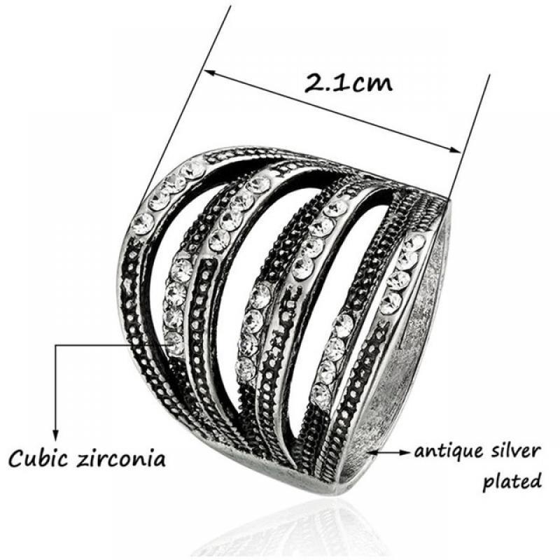 SINLEERY Vintage Hollow Flowers Shape Rings For Women Gothic Style Silver Color Fashion Party Jewelry Ring 2021 Trend ZD1 SSP