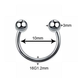 1PC Titanium Tragus Piercing Nariz Nose Earring Septum Labret Lip Ring Cartilage Industrial Tongue Barbells Eyebrow Body Jewelry