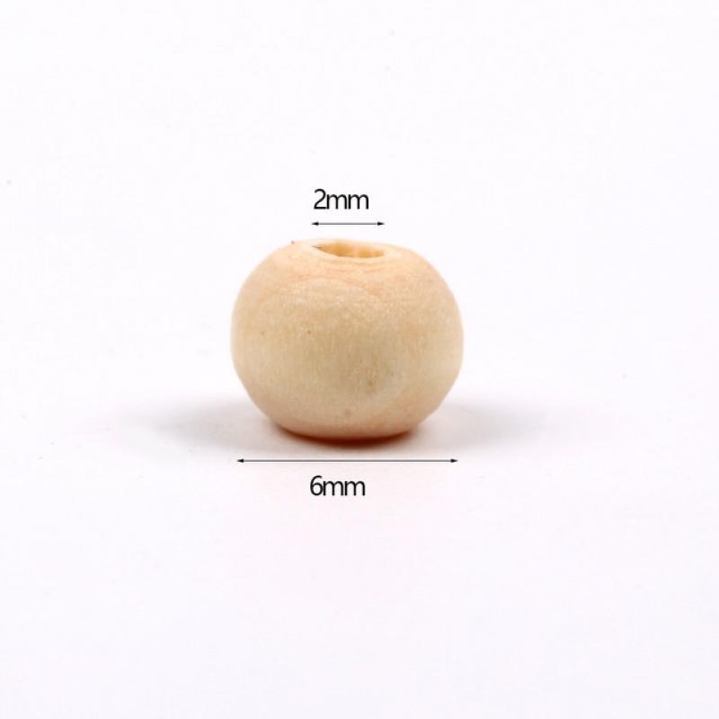 Natural Wooden Teething Round Ring Wood Lead-Free Beads For Jewelry Making DIY Handmade Accessories