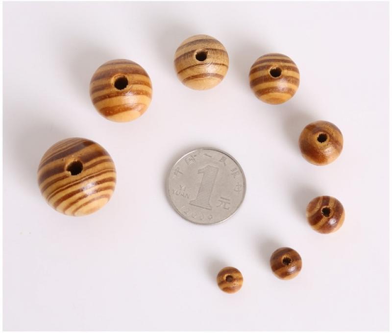 10-100Pcs Fashion Natural Wooden Spacer Beads Round Crafts Charms DIY Jewellery Making Handmade Bracelet Pendant Accessories