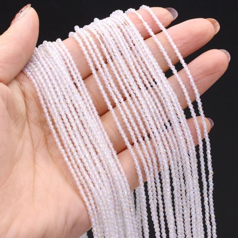 2mm Natural Stone Spinel Beads Small Faceted Shiny Crystal Bead for Jewelry Making Diy Necklace Bracelet Accessories 15inch